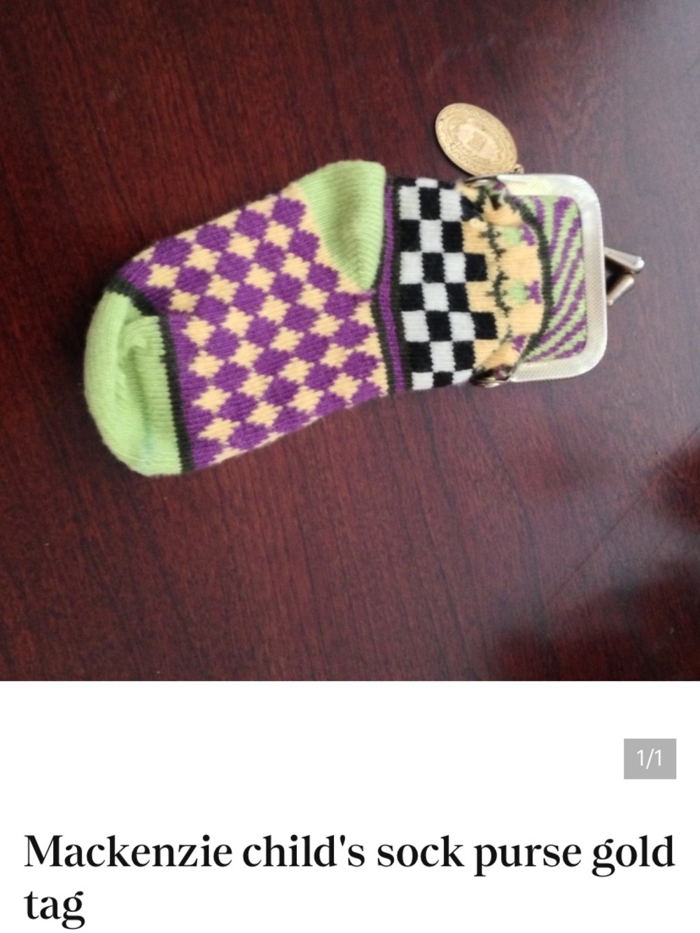 Mackenzie child sick purse , Light Green & Yellow Patterned No-Show Sock